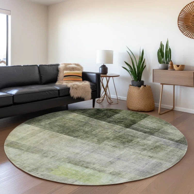 Premium Machine Washable Cerrito AMF568 Olive Rug