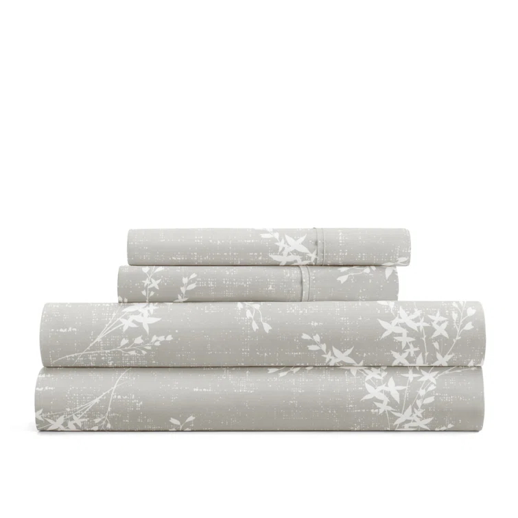 IEnjoy Home 4 Piece Delicate Details Pattern Sheet Set