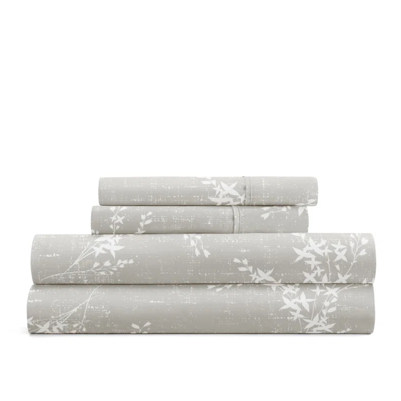 IEnjoy Home 4 Piece Delicate Details Pattern Sheet Set