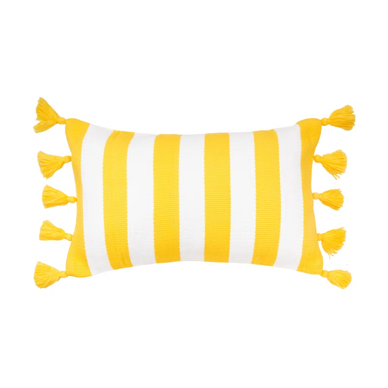 C&F Home Cabana Daffodil Stripes Tassels Pillow