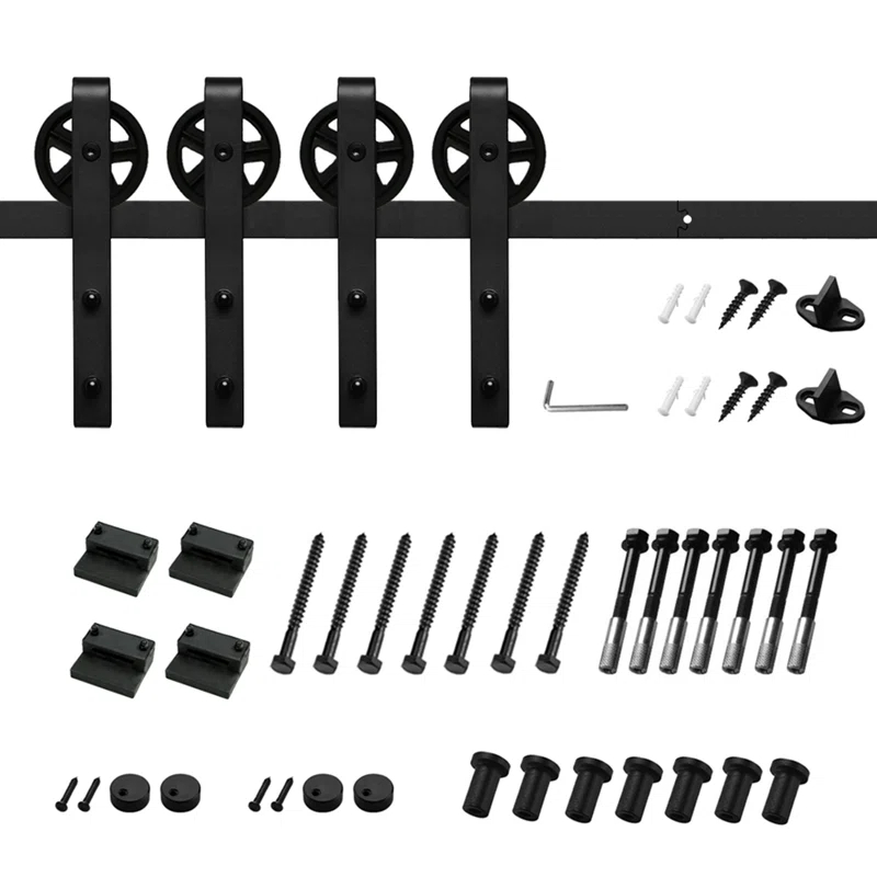 HomLux Standard Double Barn Door Hardware Kit