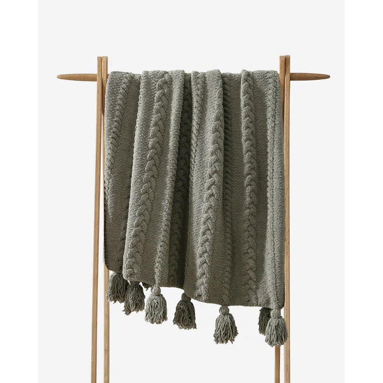 Sunday Citizen Braided Pom Throw Blanket