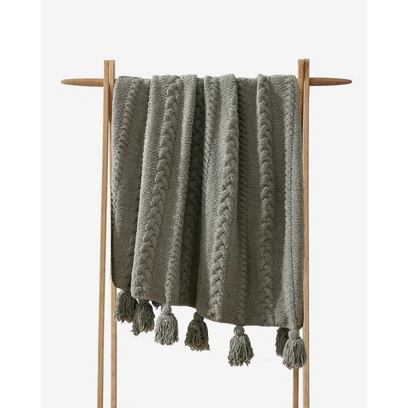 Sunday Citizen Braided Pom Throw Blanket