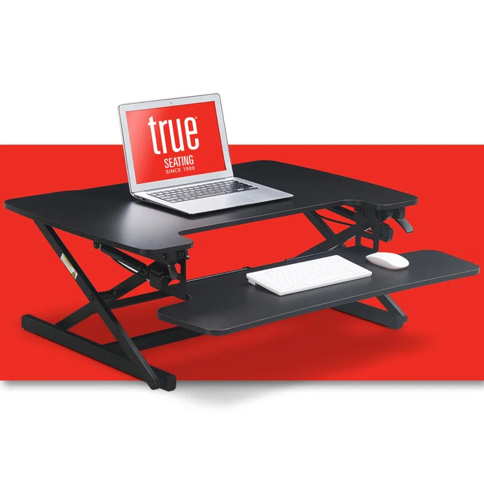 True Seating True Seating Ergo Height Adjustable Small Standing Desk Converter