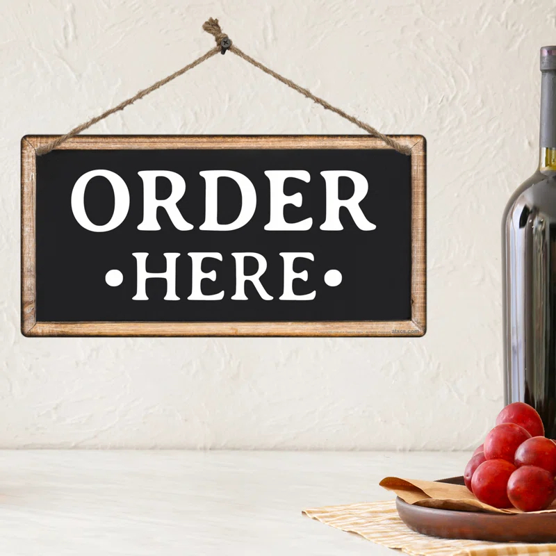 2 Piece Order Here and Pick up Here Sign Set