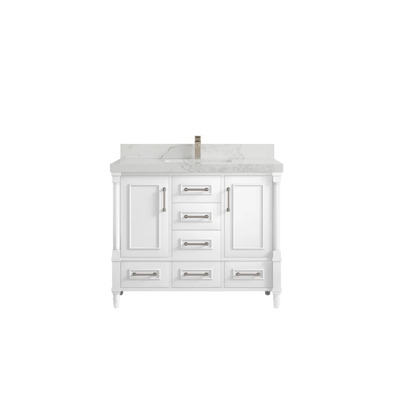 Willow Collections Aberdeen 42'' Single Bathroom Vanity with Quartz Top