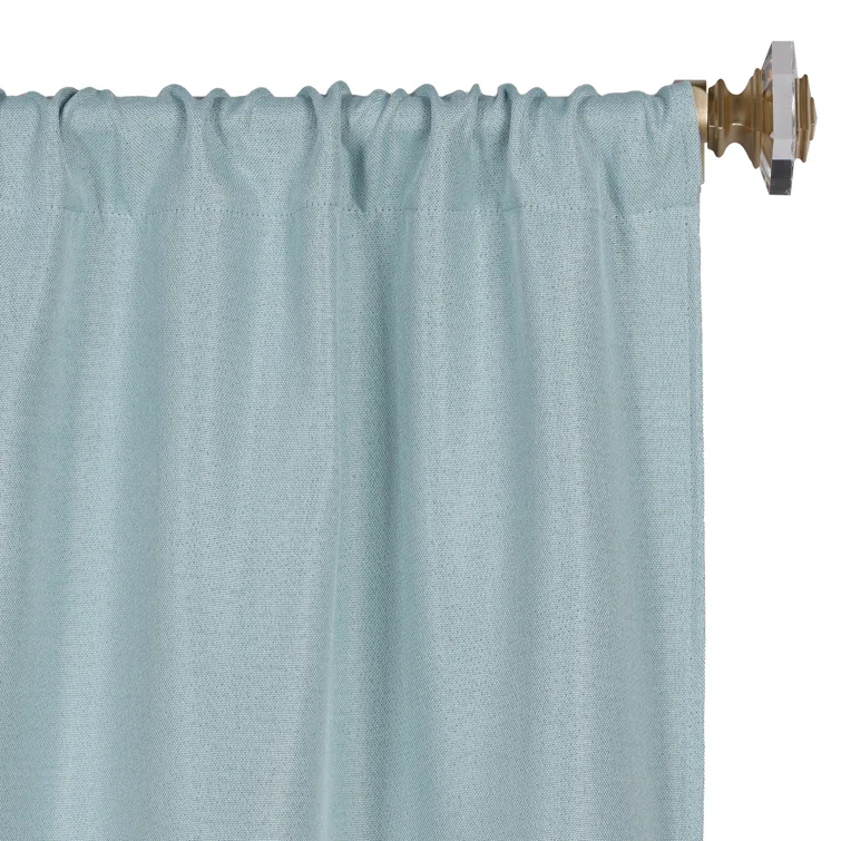 Gracie Oaks Evayah Modern Linen Inspired Classic Solid Room Darkening Curtain Panel (Set of 2)