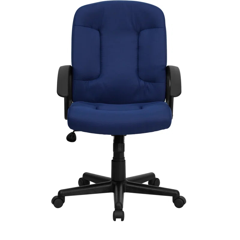 Flash Furniture Mid-Back Fabric Executive Swivel Office Chair with Nylon Arms (Set of 2)