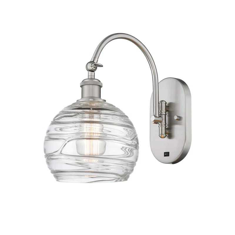 Innovations Lighting Athens Deco Swirl Steel Swing Arm Sconce