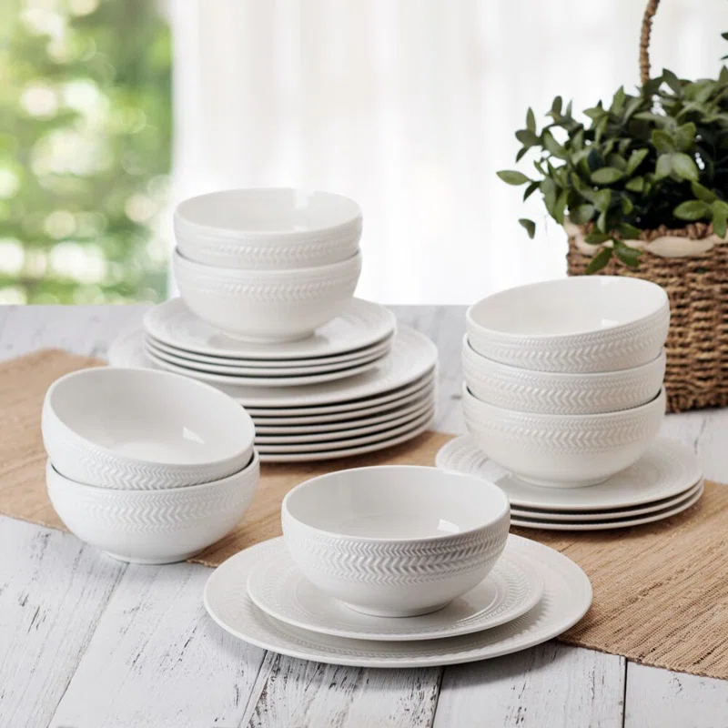 Pfaltzgraff Pfaltzgraff Josephine 24-Piece Porcelain Dinnerware Set, Service for 8