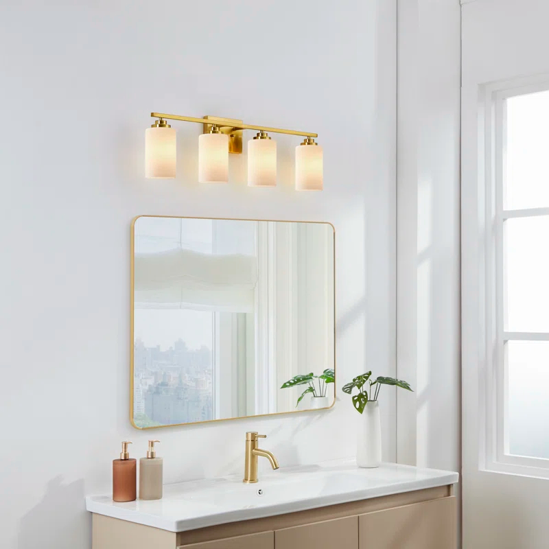 Vanity Light With Frosted White Glass