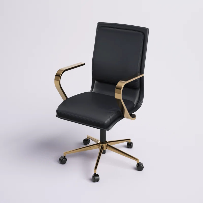 Flash Furniture Mid-Back Designer Upholstered Swivel Executive Office Chair with Armrests by Flash Furniture
