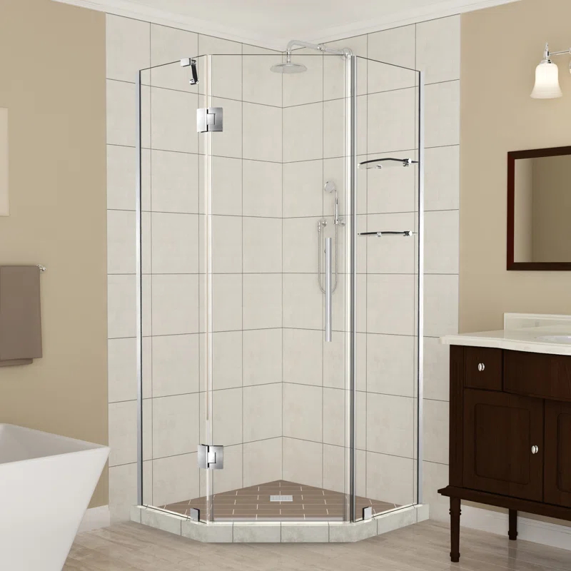 Merrick GS 34" x 72" Hinged Frameless Shower Door