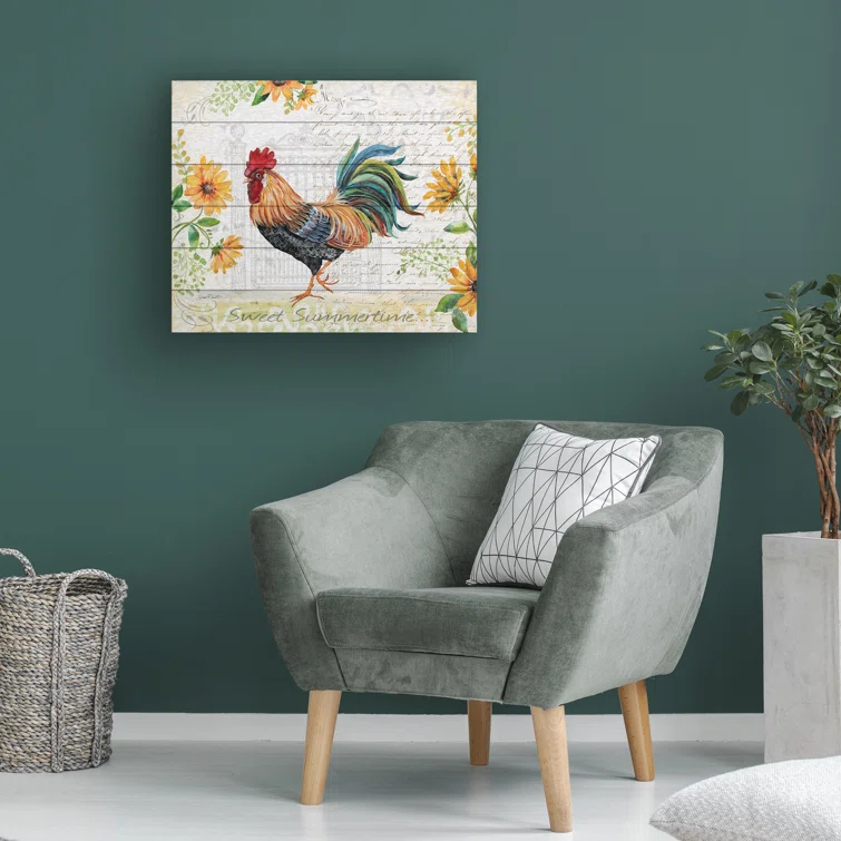 Trademark Fine Art " Seasonal Rooster 8 " by Jean Plout Painting Print