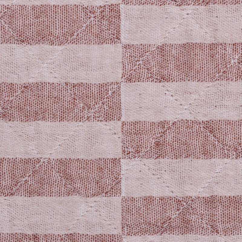 babyletto Maroon Stripe Quilted Muslin Changing Pad Cover