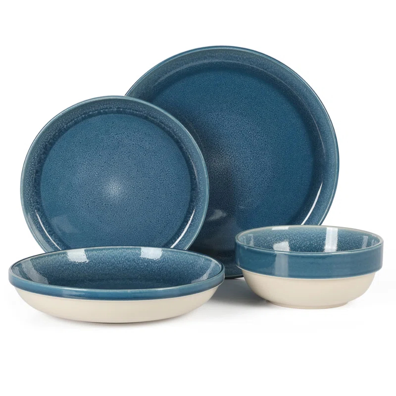 Sur La Table Kitchen Essentials Banquette 16 Piece Stoneware Dinnerware Set - Service for 4