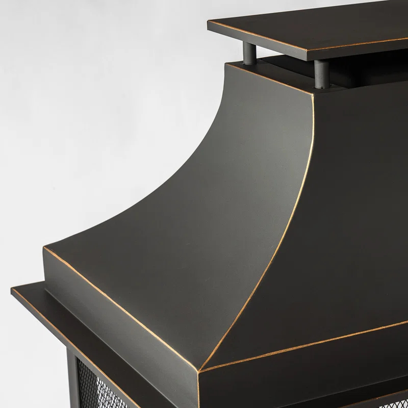 Home Decor Steel Wood Outdoor Fireplace Garden Wood Burning Chimney