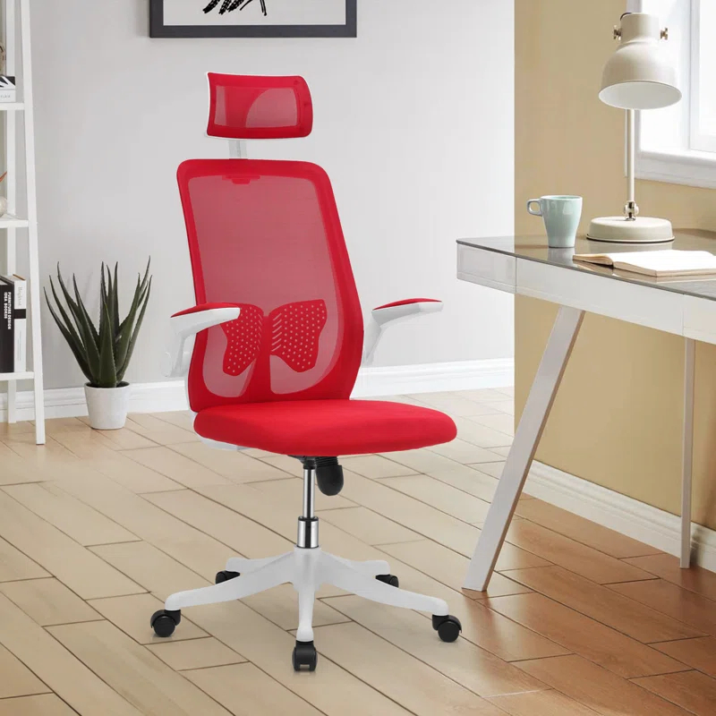 Bring Home Furniture Adjustable High-Back Office Swivel Chair, Ergonomic Mesh Seat with Headrest, Armrests, and Lumbar Support for Home Office Use (Set of 2)