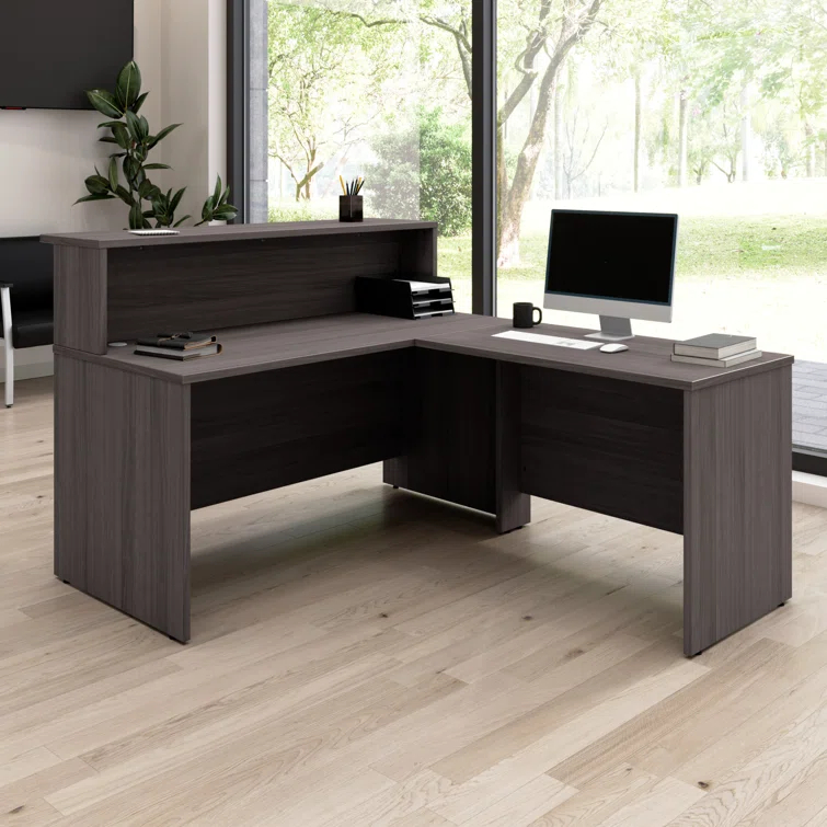 Bush Business Furniture Arrive 60W x 72D L-Shaped Reception Desk