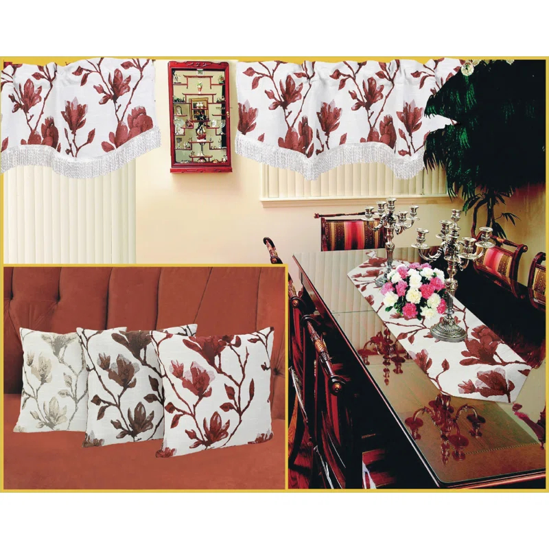 Venetian Floral Reversible Throw Pillow