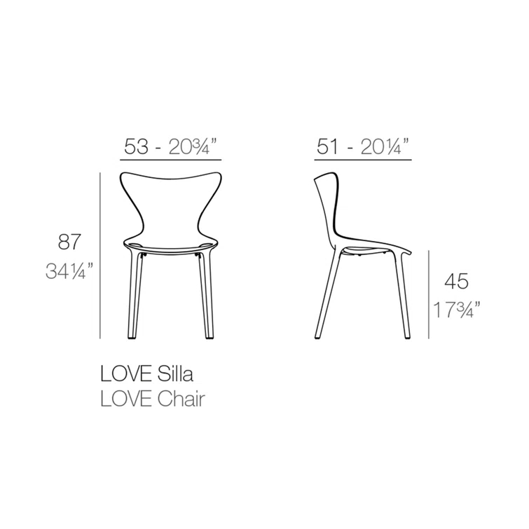 Vondom Love Stacking Side Chair (Set of 4)