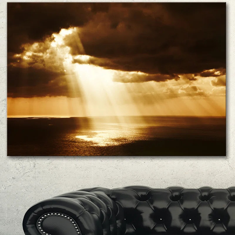 Design Art " Dramatic Sunset With Sunrays "