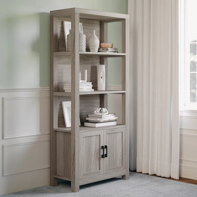 Martha Stewart Teague Martha Stewart 68" Shaker Bookcase with Storage Cabinet