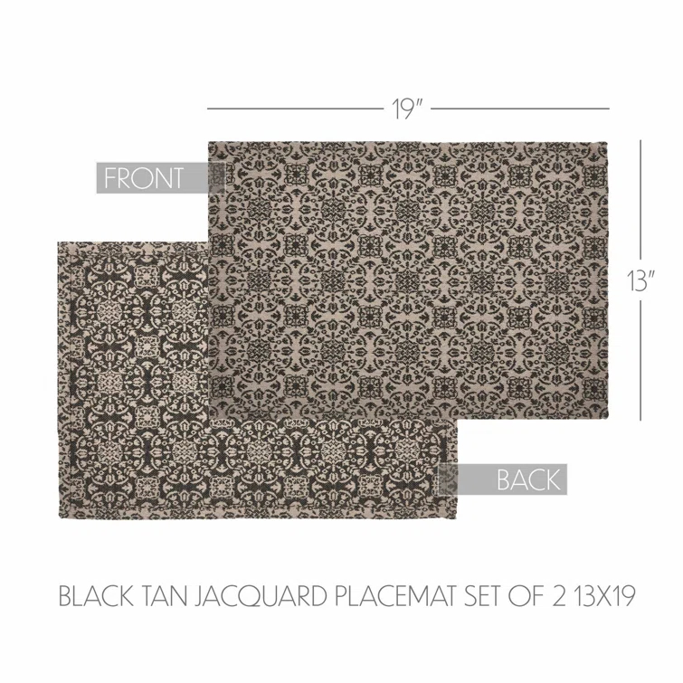 VHC Brands Custom House Geometric Rectangle Placemat (Set of 2)