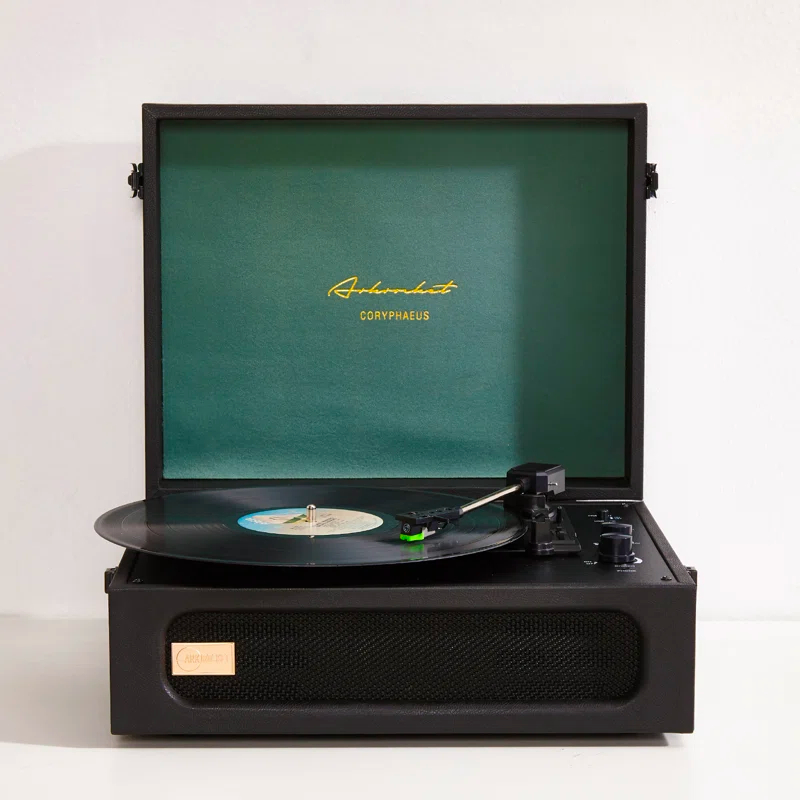 Arkrocket Audio Arkrocket Coryphaeus Bluetooth Turntable Deluxe Edition Record Player(Black/Green)
