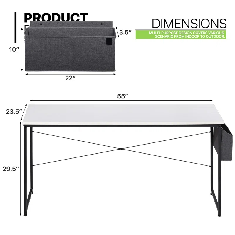 Modern Office Metal Frame Computer Desk
