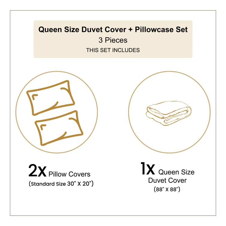 Ambesonne Indigo Modern & Contemporary Floral Duvet Cover Set