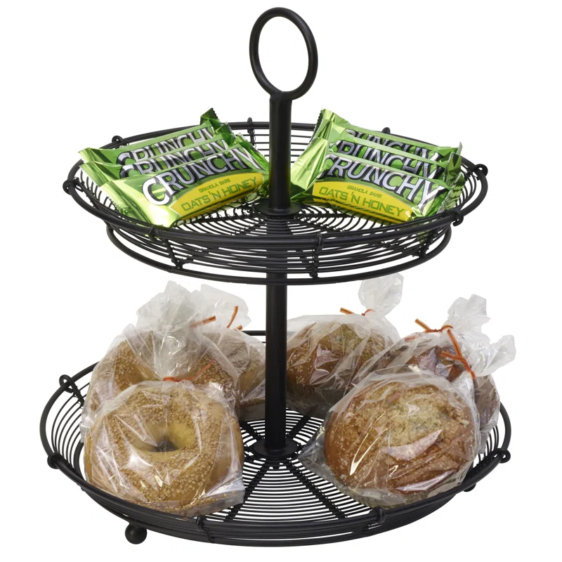 Gourmet Basics by Mikasa Gourmet Basics by Mikasa Tulsa Adjustable Pastry Serving Stand, 3-Tier, Black