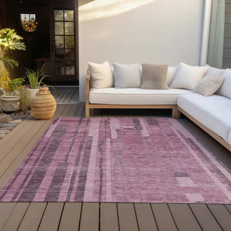 Machine Washable Indoor/Outdoor Chayden ACN1063 Blush Rug