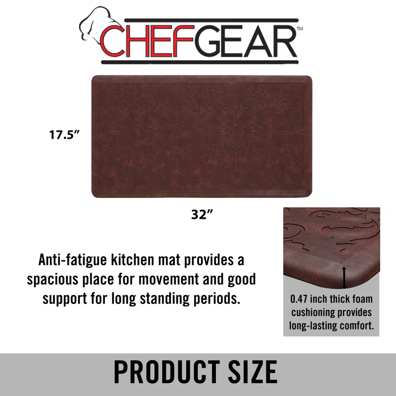 Chef Gear Embossed Soothing Comfort Anti-Fatigue Mat