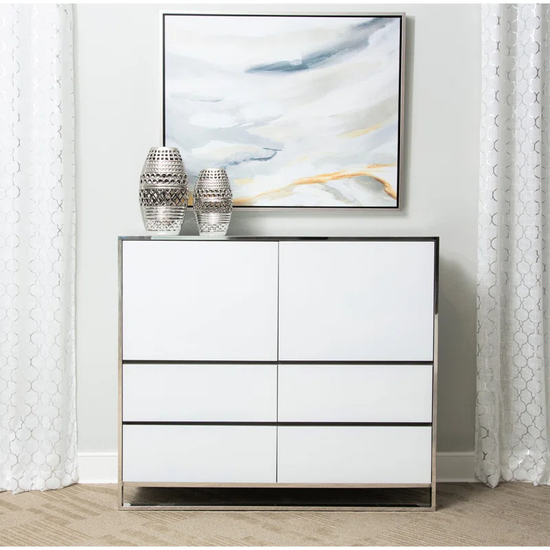 Michael Amini State St. 4 Drawer Combo Dresser | Wayfair