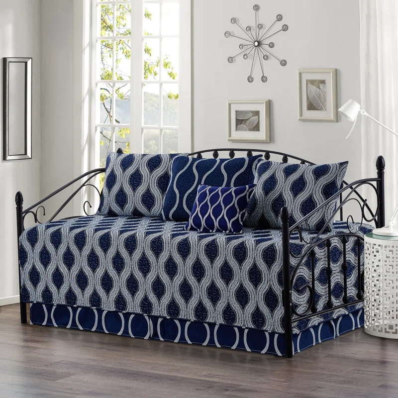 Home Soft Things Charleston Prints Quilted Geometric Shapes Quilt Set