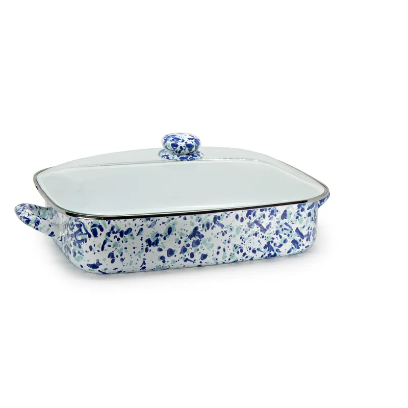 Golden Rabbit Grey Swirl Roasting Pan