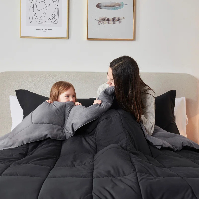 Nestl All Season Solid Lightweight Down Alternative Reversible Comforter