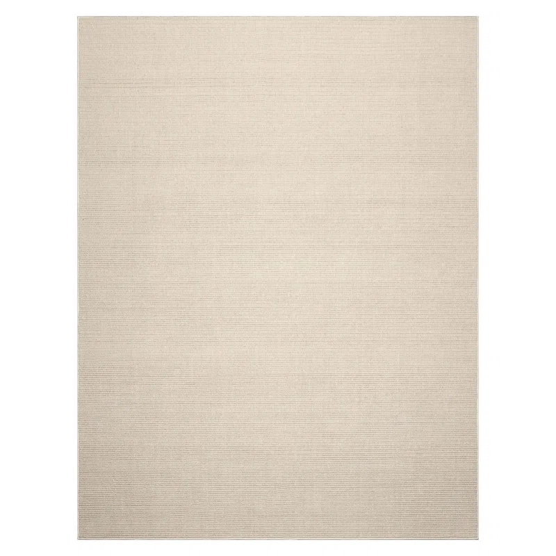 Beige Hand-Tufted Textured New Zealand Wool Oriental Rug Multi Sizes