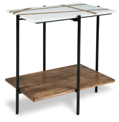 17 Stories Lajoy Marble Top End Table