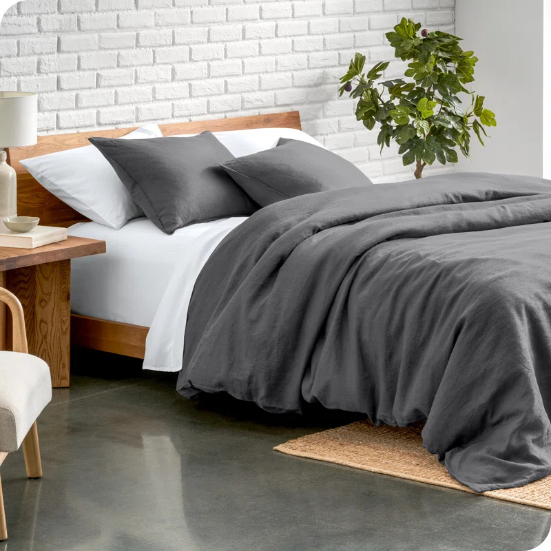 Bare Home Linen Duvet Cover Set