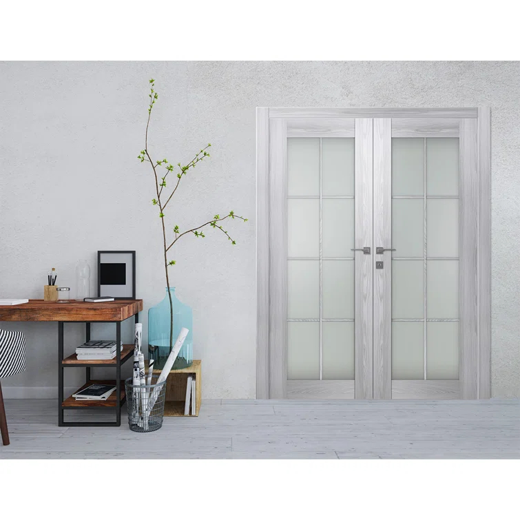 Belldinni Avon 8 Lite Solid Manufactured Wood Paneled Prefinished Standard Door | Wayfair