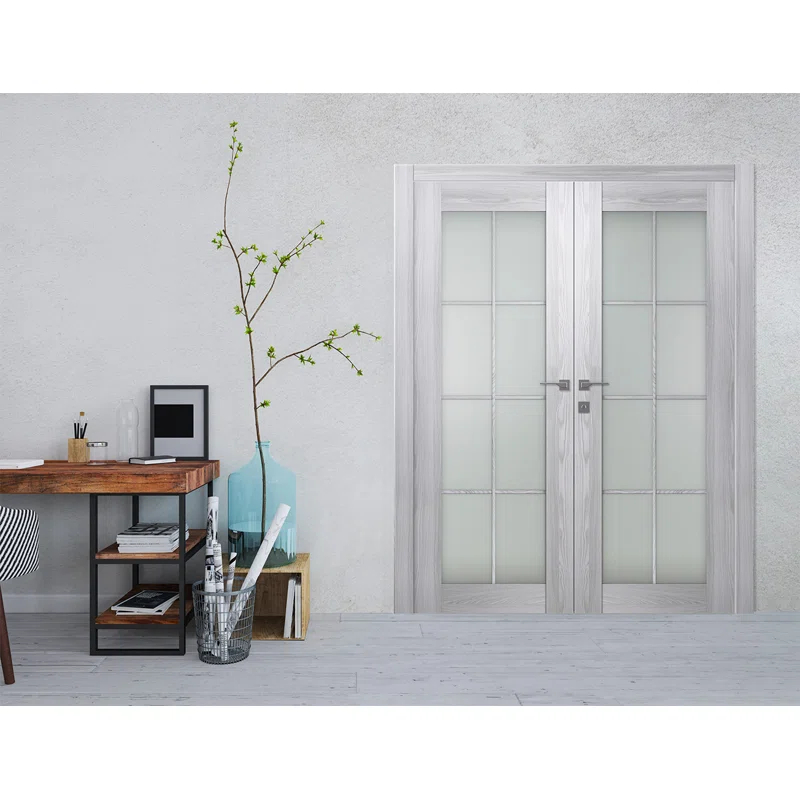 Belldinni Avon 8 Lite Solid Manufactured Wood Paneled Prefinished Standard Door | Wayfair