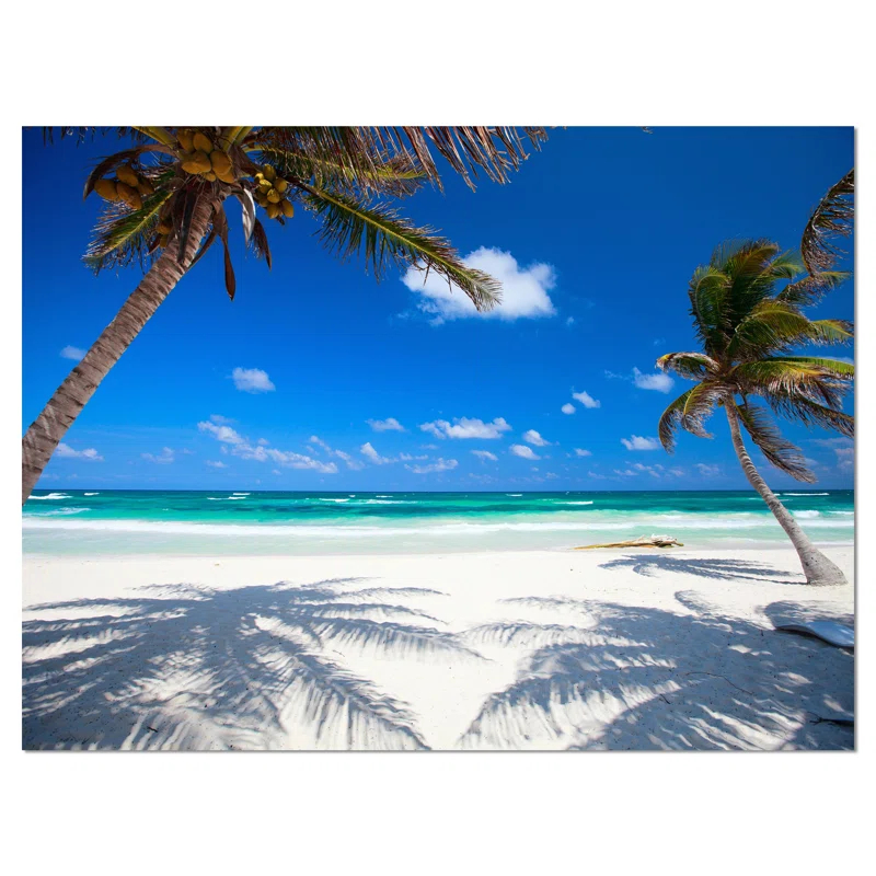 Design Art " Coconut Palms At Beach Landscape " by Designart 2 - Pieces