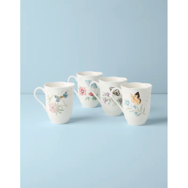 Lenox Butterfly Meadow 4-Piece Mug Set (Set of 4)