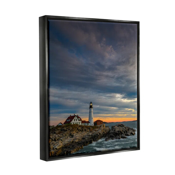 Stupell Industries " Seaside Lighthouse Beacon Coast " by Rick Berk