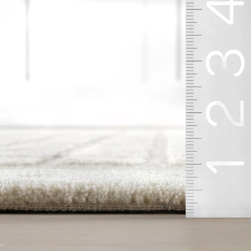 Latitude Run® Fritz Checkered Wool Area Rug