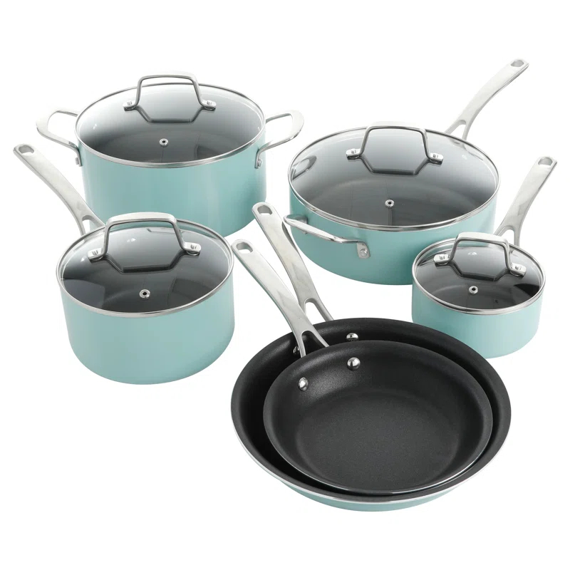 Martha Stewart Martha Stewart 10 - Piece  Aluminum Nonstick Cookware Set