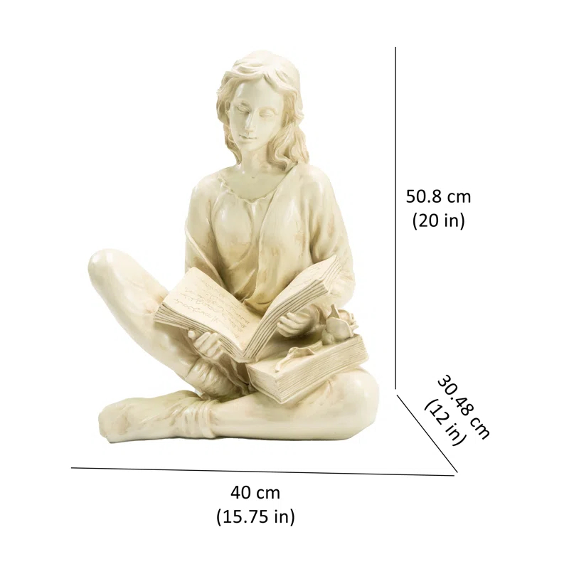 Hi-Line Gift Ltd. Reading Lady Statue