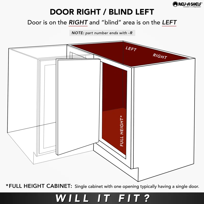 Rev-A-Shelf Contemporary Cloud Blind Corner Organizer for Blind Left Cabinet